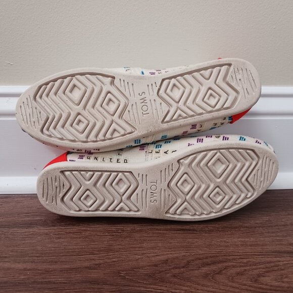 TOMS Scrabble Alpargata Gameboard Faux Fur Slip On Casual Women's Shoes Size 9 - Picture 6 of 6